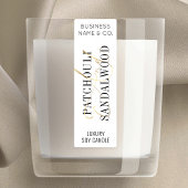 Elegantes Gold Modernes Candle Jar Thin Vertikales Etiketten