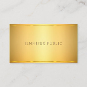Elegantes Gold Modernes Design Ausgefeiltes Templa Visitenkarte