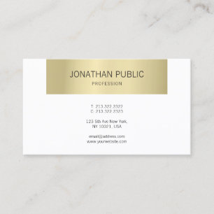 Elegantes Gold Modernes Design Professionell Schli Visitenkarte