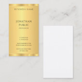 Elegantes Gold Modernes, einfaches Design Visitenkarte (Vorne/Hinten)
