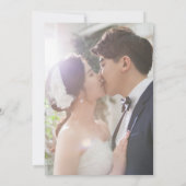 Elegantes Gold Modernes Foto Einladung zur Hochzei (Rückseite)