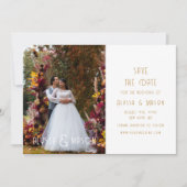Elegantes Gold Modernes Foto Hochzeit rettet das D Save The Date (Vorderseite)