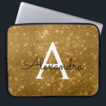 Elegantes Gold Modernes Sparkle Monogram Laptopschutzhülle<br><div class="desc">Elegante Gold Imitats Glimmer und Sparkle Elegant Monogram Case. Dieser Fall kann so angepasst werden,  dass er Ihren Anfangs- und Vornamen enthält.</div>