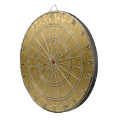 Elegantes Gold Monochromatisches Floral Damaskus M Dartscheibe (Vorderseite rechts)