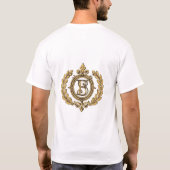 Elegantes Gold Monogram "B"-Design T-Shirt (Rückseite)