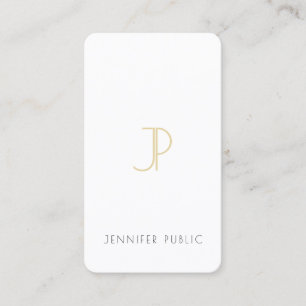 Elegantes Gold Monogram Design Chic Template Luxus Visitenkarte