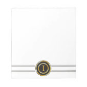 Elegantes Gold Monogram I Notizblock (Vorderseite)