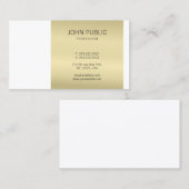 Elegantes Gold Monogram Modernes Design Beruflich Visitenkarte (Vorne/Hinten)