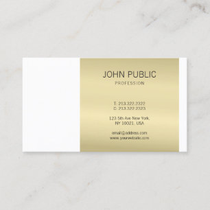 Elegantes Gold Monogram Modernes Design Beruflich Visitenkarte