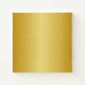 Elegantes Gold Monogram Polka Dot Muster Notizblock (Rückseite)