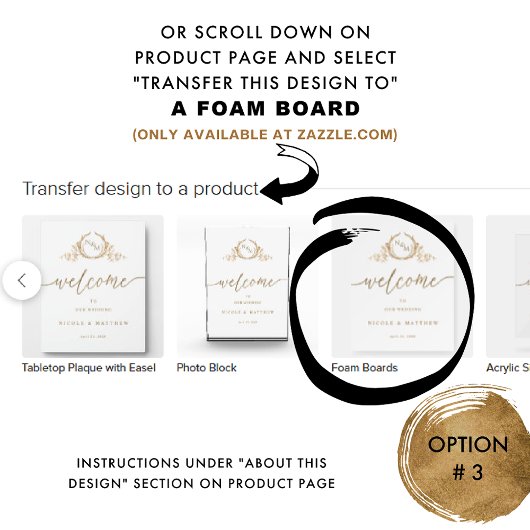 Elegantes Gold Monogram Wedding Welcome Sign Poster