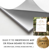 Elegantes Gold Monogram Wedding Welcome Sign Poster