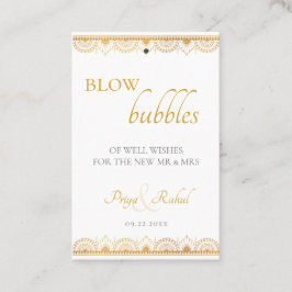 Elegantes Gold-Muster indische Hochzeitsstimmung Visitenkarte