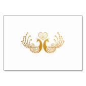 Elegantes Gold-Muster indisches Buffet-Label Tischnummer (Rückseite)