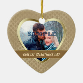 Elegantes Gold Muster Unser erstes Valentiner Orna Keramikornament