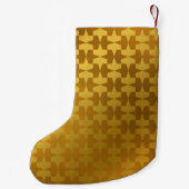 Elegantes Gold Muster Weihnachtsfeiertag Kleiner Weihnachtsstrumpf (Rückseite)