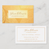 Elegantes Gold Naturgepresstes Leaf Visitenkarte (Vorne/Hinten)