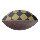 Elegantes Gold & Navy Blue Diamond Muster Football (Gedreht 90)