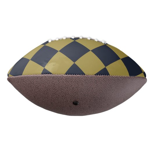 Elegantes Gold & Navy Blue Diamond Muster Football (Gedreht 270)