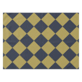Elegantes Gold & Navy Blue Diamond Muster Tischdecke (Vorderseite (Horizontal))
