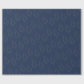Elegantes Gold Navy Weihnachtsbaum Wrapping Paper Geschenkpapier (Flach)