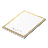 Elegantes Gold Notepad Notizblock (Rotiert)