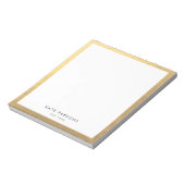 Elegantes Gold Notepad Notizblock (Rotiert)