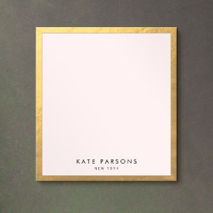 Elegantes Gold Notepad Notizblock