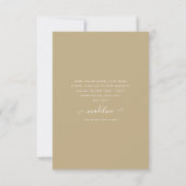 Elegantes Gold Ocean Brautparty Danke Karte (Rückseite)