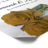Elegantes Gold Ochre Rose Geschenke & Karten Hochz Poster (Ecke)
