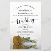 Elegantes Gold Ochre Rose HAUSHALT Hochzeit Einlad (Vorderseite)