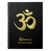 Elegantes Gold Om Symbol | Sanskrit spirituell Bla Notizblock (Vorderseite)