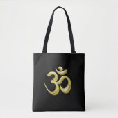 Elegantes Gold Om Symbol | Sanskrit spirituell Bla Tasche (Vorderseite)