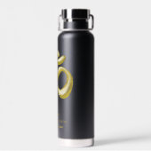 Elegantes Gold Om Symbol | Sanskrit spirituell Bla Trinkflasche (Rückseite)