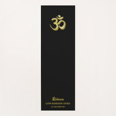 Elegantes Gold Om Symbol | Sanskrit spirituell Bla Yogamatte (Vorderseite)