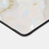 Elegantes Gold Opal Stone Marmor Monogramm Schreibtischunterlage (Ecke)