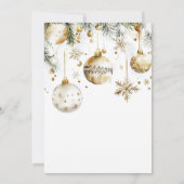 Elegantes Gold-Ornament-Austausch Weihnachts-Party Einladung (Rückseite)