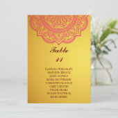 Elegantes Gold Paisley Hochzeitssattel Einladung (Stehend Vorderseite)