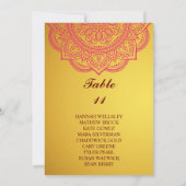 Elegantes Gold Paisley Hochzeitssattel Einladung (Rückseite)