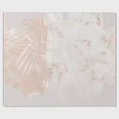 Elegantes Gold Palm Leaf Marmorgeschenk Geschenkpapier (Flach)