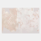 Elegantes Gold Palm Leaf Marmorgeschenk Geschenkpapier Set (Vorderseite)