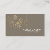 Elegantes Gold Paper Lanterns II für Veranstaltung Visitenkarte (Vorderseite)