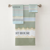Elegantes Gold Pastel Beach House Badetuch Set (Insitu)