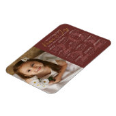 Elegantes Gold PEACE und JOY 2022 Calendar Foto Magnet (Linke Seite)