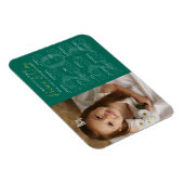 Elegantes Gold PEACE und JOY 2022 Calendar Foto Magnet (Rechte Seite)