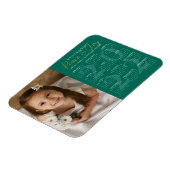 Elegantes Gold PEACE und JOY 2022 Calendar Foto Magnet (Linke Seite)