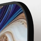 Elegantes Gold & Pearl auf Aquamarinen und Lila Wi Pickleball Schläger (Linke Seite)