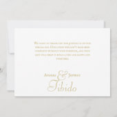 Elegantes Gold-Pentagramm-Handfast Dankeskarte (Rückseite)