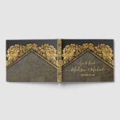 Elegantes Gold Peony Floral Wedding Gästebuch (Voll)