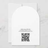 Elegantes Gold Perlen & Prosecco Qr Brautparty Einladung (Rückseite)